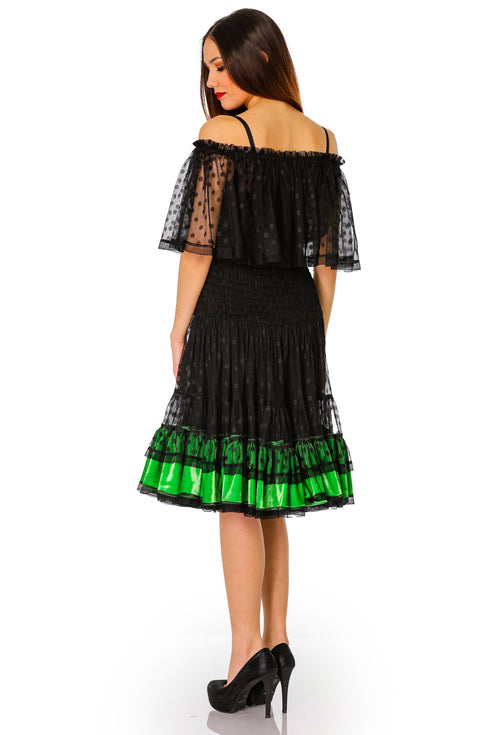 Rochie tull cu catifea T-25b